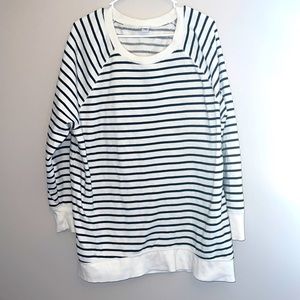XXL striped tunic crew neck